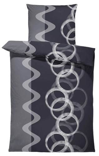 Bettwäsche kreise schwarz - kreise,