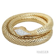 Schlangen Armreif Gelbgold