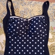 LASCANA Badeanzug damen 38 E, Neu, ohne Ovp, blau gepunktet