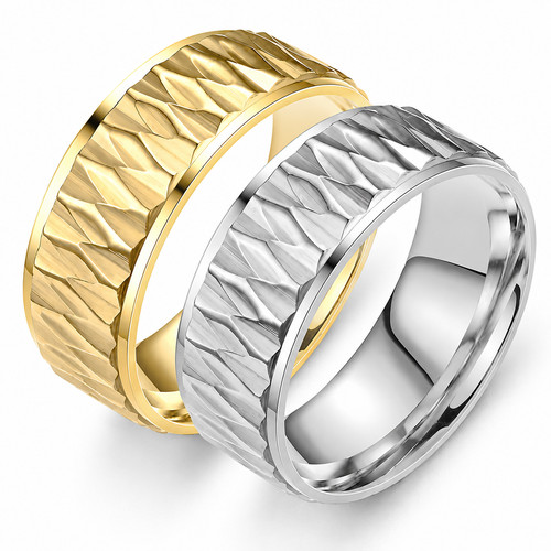 Edelstahl ring gold silber - edelstahl,