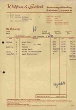 Wolfrum & Gerbeth Schuhwarengroßhandlung 1954 München Lindwurmstraße Ebensfeld