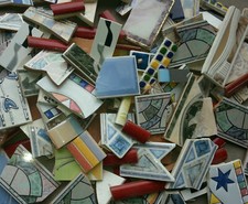 Bordürenbruch Mosaik 3 Kilo - Mix bunt B5 basteln Künstler / wie Fliesenbruch