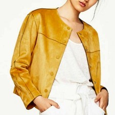 ZARA CROPPED WILDLEDERJACKE