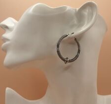 XXL Maßive Vintage Silber Ohrringe / Creolen (1 Paar) ca. 35 x 35 mm - 10,8 Gr.