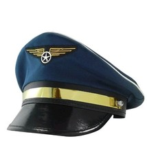 Piloten Mütze blau Flieger