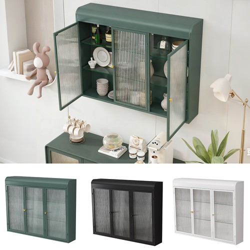 Metall wandschrank mit glas - metall,