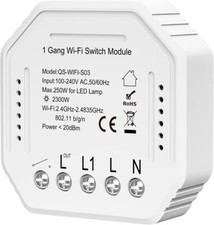 WiFi Lichtschalter Unterputz, Wlan Funkschalter für Lampe Tuya APP Fernbedienung