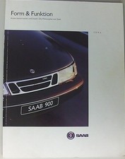 1995 Saab Form und Funktion Prospekt, 82 Seiten 9000 CS 900 II Coupe Cabrio