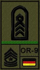 Bundeswehr Rangabzeichen mit NATO Rangcode und Litze, Heer, Oberstabsfeldwebel