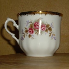 Kronester Bavaria Kristina 1 Kaffeetasse, Blumendekor, Goldrand