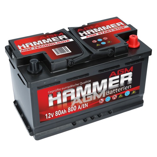 Hammer agm autobatterie 12v - hammer,