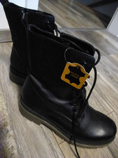 Deichmann Damen Echtleder Schnürr Stiefeletten Gr. 41 schwarz Neu mit Etikett