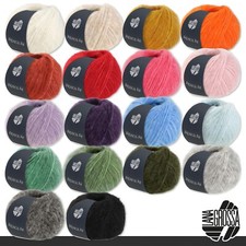 Lana Grossa 50 g Alpaca Air Stricken Wolle Garn Schlauchgarn leicht 18 Farben