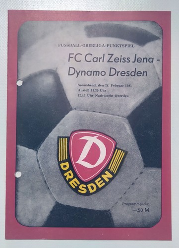 Fußball programmheft 1981 - fußball,