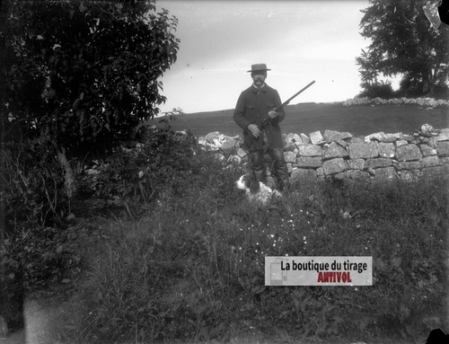 Porträtszene jäger mit - jäger,