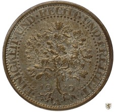 WEIMAR, 5 Mark, 1929 A, Eichbaum, Jg. 331, sehr schön