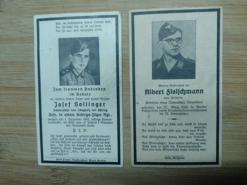 Sterbebild 2 soldaten - 2.wk,