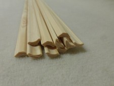 10Stk  90cm Hohlkehlleiste Kiefer 8x8mm Hohlkehl Holzleisten