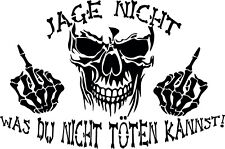 Autoaufkleber Set "Jage nicht