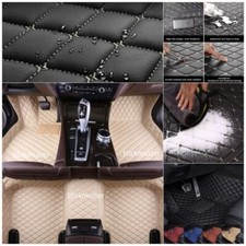 Autoteppich für Volkswagen Fußmatten Luxus Liner Automatten PU Leder Rugs Luxus