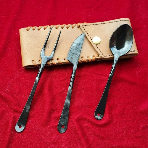 Handgeschmiedetes besteckset - handgeschmiedetes,