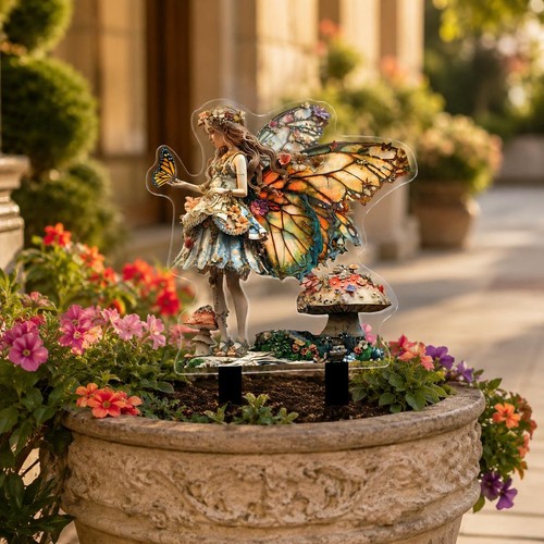 Garten sitzende fee - garten, statue