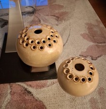 2 Blumensteckvase Vase  Keramik  Blumen Handarbeit Trockenblumen  Ikebana