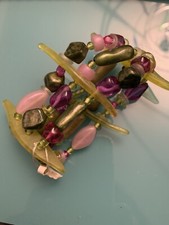 ORNA LALO - Armband - Kunstharz - Grün Pink - Elastisch - Handmade - Neu