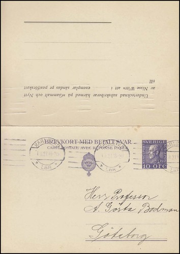 Postkarte 52ii brevkort - p,