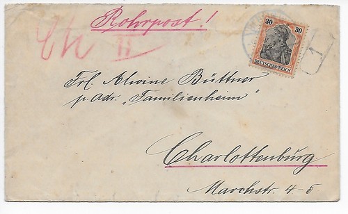 1907 mit rohrpost berlin - dr:,