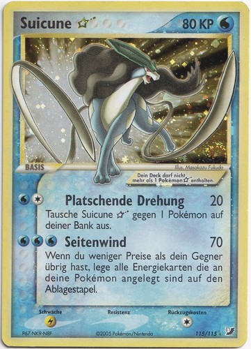 Pokémon suicune gold star - gold, ex