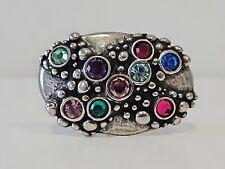 ♥ umjuBELT Gürtelschnalle Shape color bunt Strass Steine Schließe Buckle 8x5cm