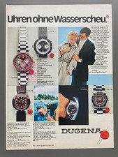 Dugena Taucher Chronograph Uhren ohne Wasserscheu 1973 Vintage Werbung Reklame