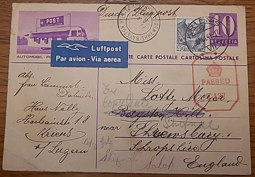 Britische zensur bildpostkarte - zensur,