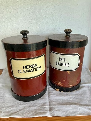 Zwei antike apothekerdosen - zwei,