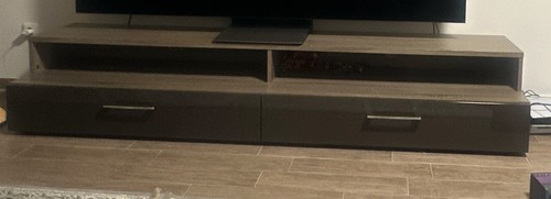 TV-Lowboard grau rechteckig