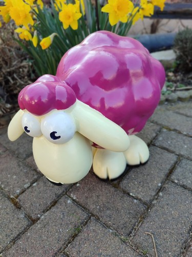Schaf deko figur - schaf, pink