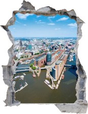 Wandtattoo Hamburg Skyline - verschiedene Rahmentypen DW000252