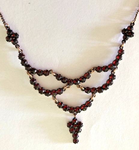 Antikes granatcollier - antikes,