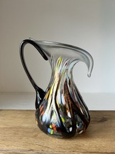 Studio Glas Vase Glaskunst Krug Kristallglas Italien? antik Design Vintage