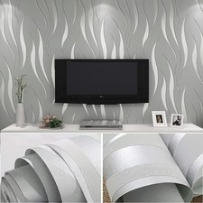 9,5M 3D Wellen Geprägte Tapeten rolle Vliestapete für Wohnzimmer Schlafzimmer-DE