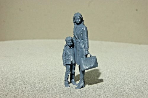 Figur mutter mit kind - mit, wartet