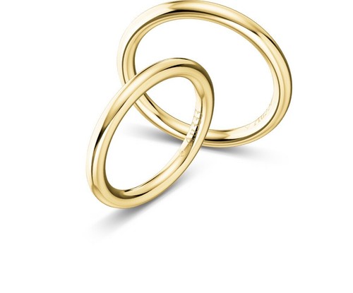 2x333 gold trauringe - gold, eheringe