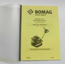 BOMAG BPR 25/40 BPR 25/50 Vibrationsplatte Betriebsanleitung Original