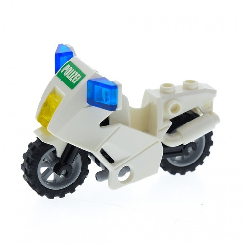 Lego motorrad city weiß - 1x,
