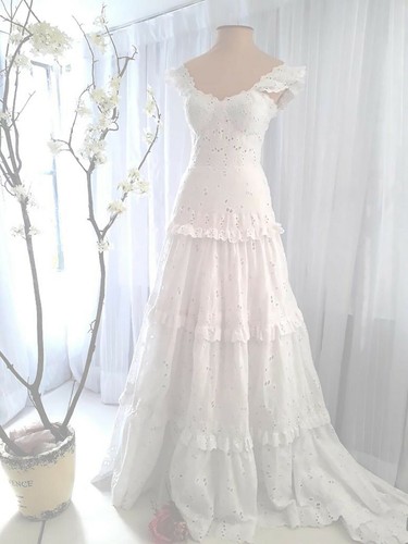 Schulterfreies brautkleid - schulterfreies, /