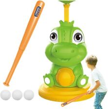 Dinosaurier-Baseballspielzeug Wurfmaschine 3 Bälle Schläger Perfekt für Kinder