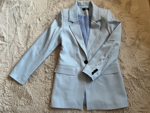 Längerer blazer hellblau - blazer, mit