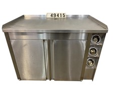 Edelstahl Gastronomie Arbeitsschrank Tisch Arbeitstisch mit Flügeltüren 49415