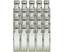 100 Maraska 100 ml leere Glasflaschen Maraska Likörflaschen Flasche Eckig Silber